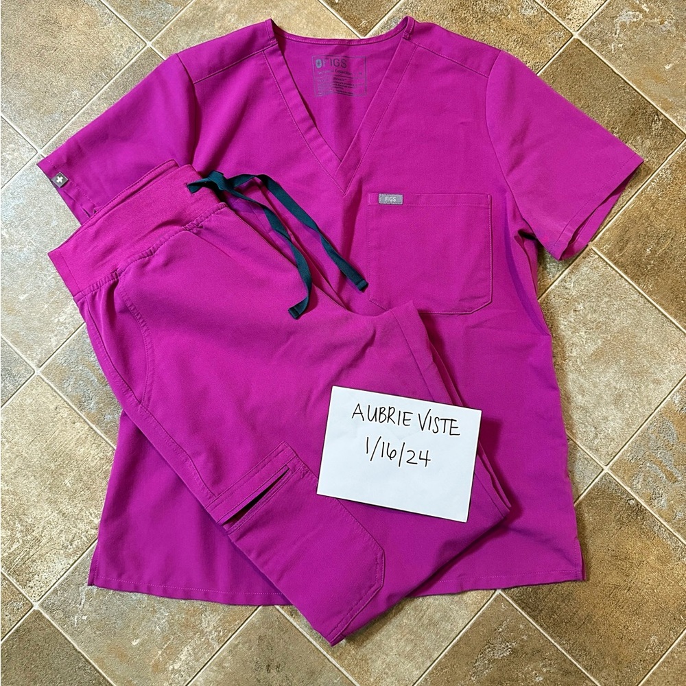 SOLD! Figs Bright Fuschia Scrubs